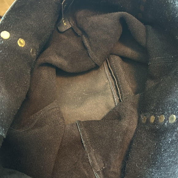 Zara black leather studded tote bag - Picture 6 of 14